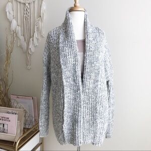 Forever 21 Grey Oversized Knit Cardigan Sweater